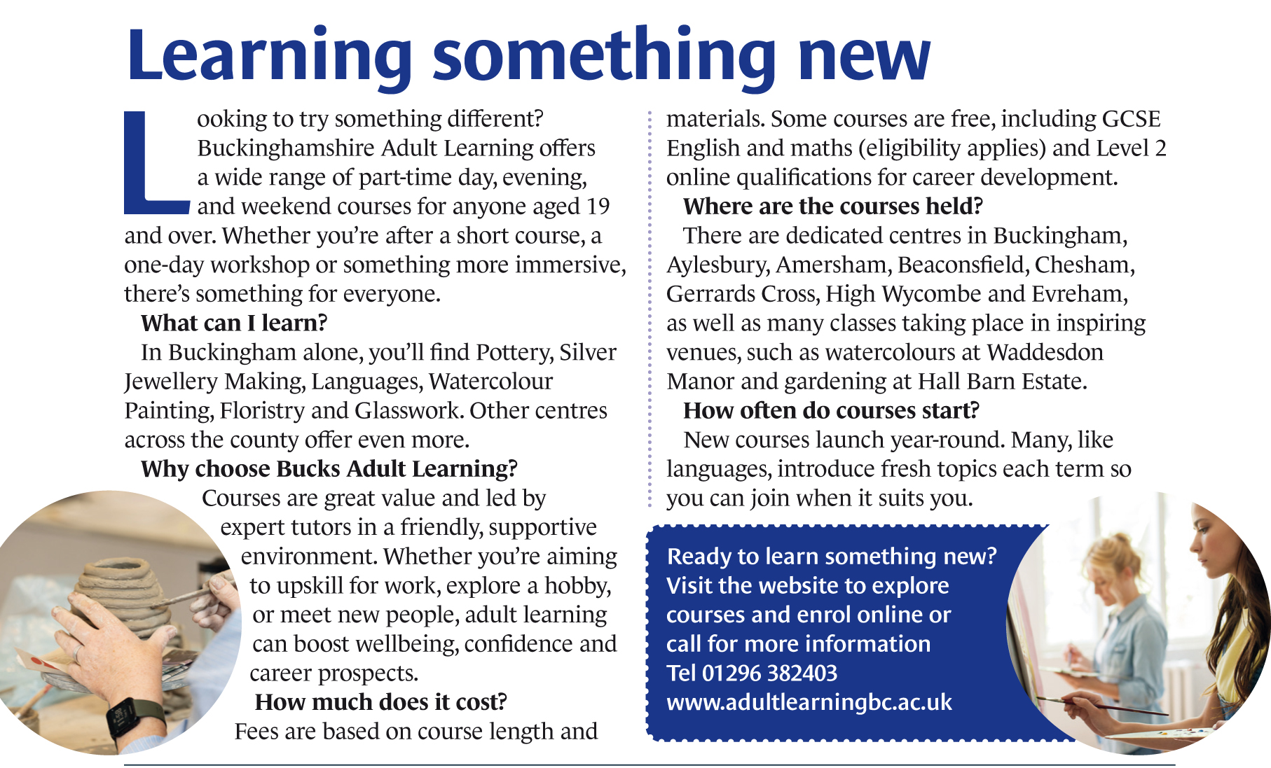 Bucks Adult Learning AugSept25